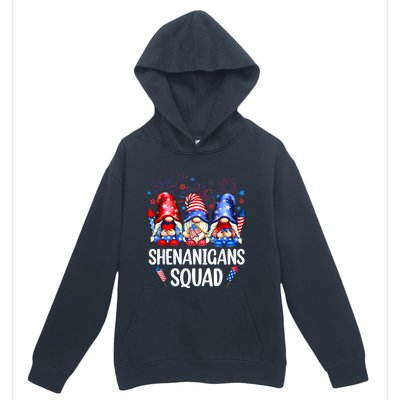 Shenanigans Squad Gnomes USA Independence Day 4th Of July Urban Pullover Hoodie