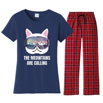 Ski Snowboard Goggles Funny Skiing Snowboarding Women's Flannel Pajama Set