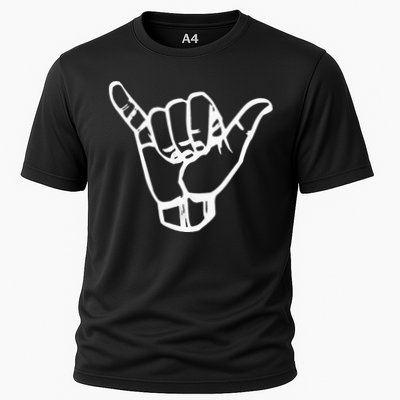 Shaka Sign Good Vibes Retro Hang Loose Hawaii Surfing Performance Shirt
