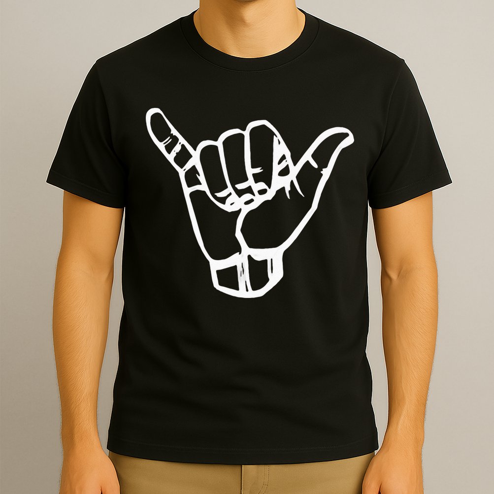 Shaka Sign Good Vibes Retro Hang Loose Hawaii Surfing T-Shirt