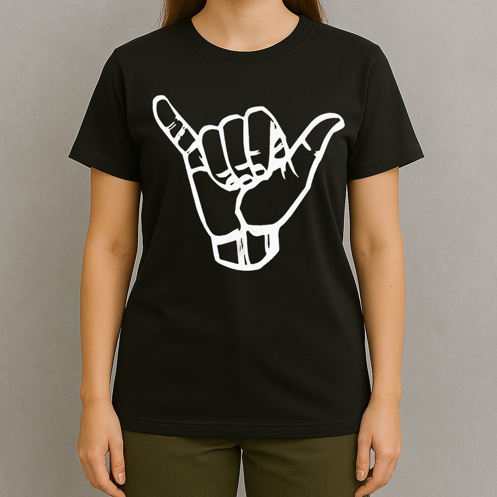 Shaka Sign Good Vibes Retro Hang Loose Hawaii Surfing T-Shirt