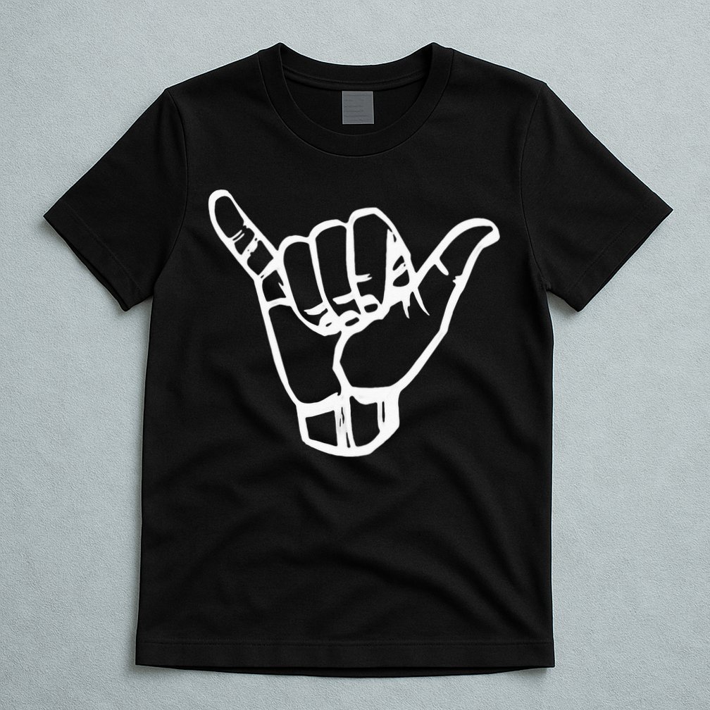 Shaka Sign Good Vibes Retro Hang Loose Hawaii Surfing T-Shirt