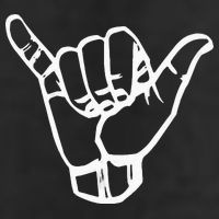 Shaka Sign Good Vibes Retro Hang Loose Hawaii Surfing 11oz C Handle Ceramic Mug
