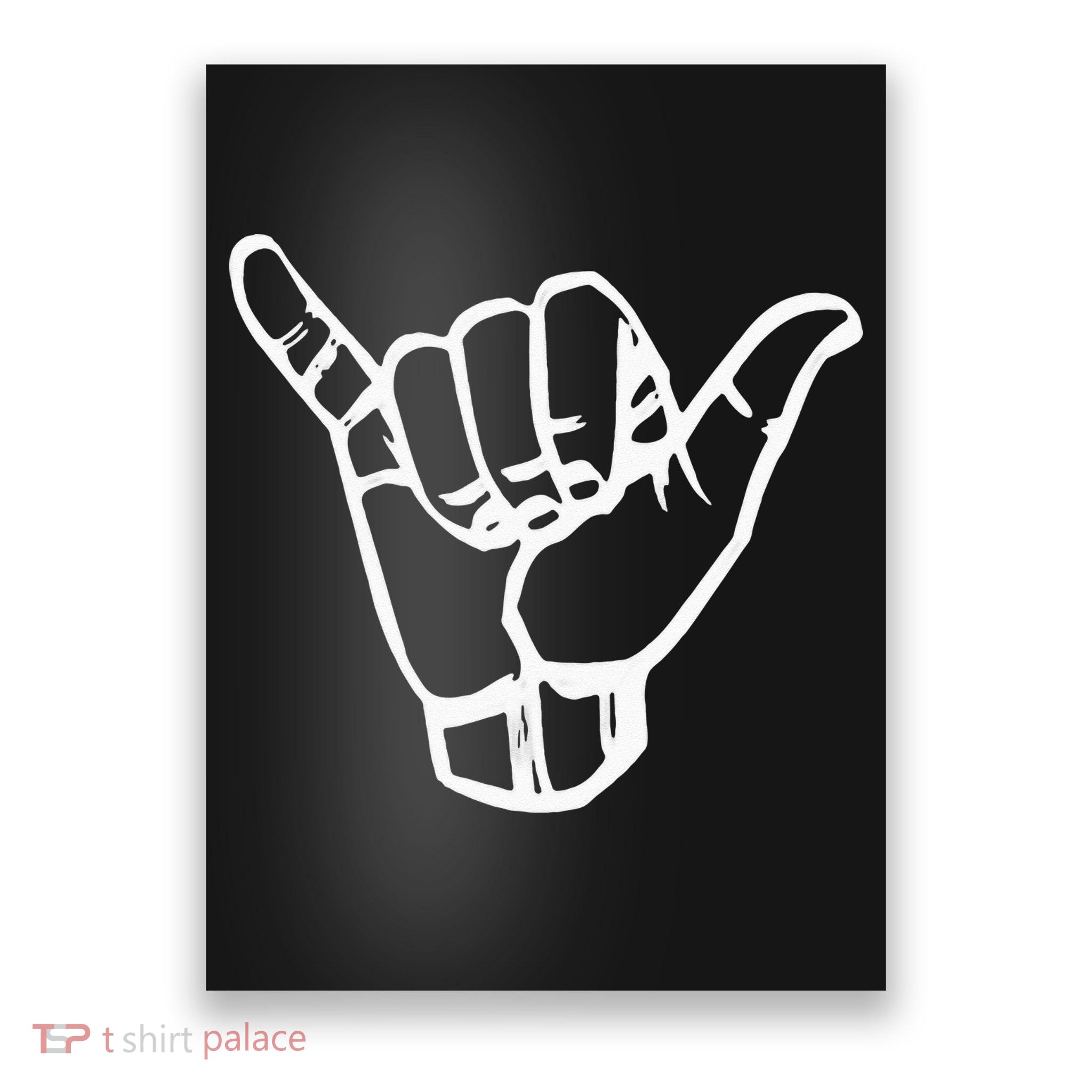 Shaka Sign Good Vibes Retro Hang Loose Hawaii Surfing Poster