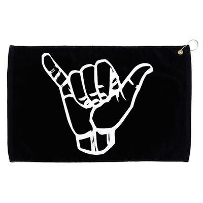 Shaka Sign Good Vibes Retro Hang Loose Hawaii Surfing Grommeted Golf Towel