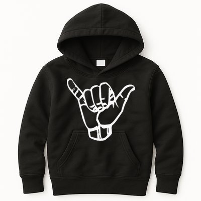 Shaka Sign Good Vibes Retro Hang Loose Hawaii Surfing Kids Hoodie