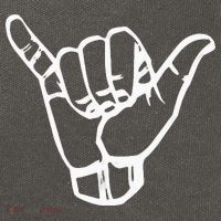 Shaka Sign Good Vibes Retro Hang Loose Hawaii Surfing Cotton Canvas Backpack