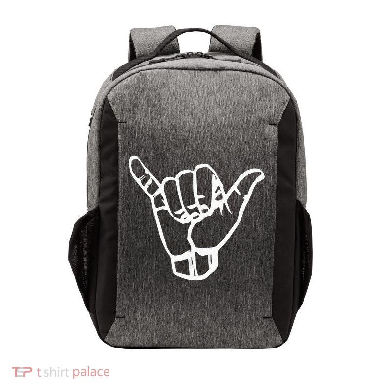 Shaka Sign Good Vibes Retro Hang Loose Hawaii Surfing Vector Backpack