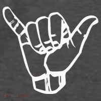 Shaka Sign Good Vibes Retro Hang Loose Hawaii Surfing Vector Backpack