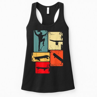 Skater Skateboarder Gift Retro Skateboard Gift For Boys Youth Gift Womens Tank Top