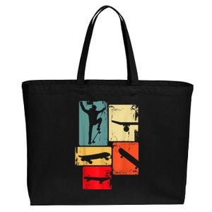 Skater Skateboarder Gift Retro Skateboard Gift For Boys Youth Gift Cotton Canvas Jumbo Tote