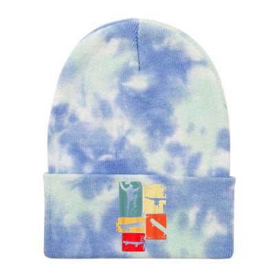 Skater Skateboarder Gift Retro Skateboard Gift For Boys Youth Gift Tie Dye 12in Knit Beanie