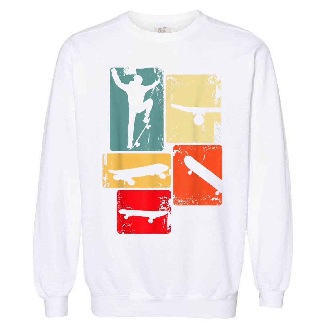 Skater Skateboarder Gift Retro Skateboard Gift For Boys Youth Gift Garment-Dyed Sweatshirt