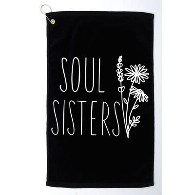 Soul Sisters Gift Best Friend Wildflower Friendship Gift Golf Towel