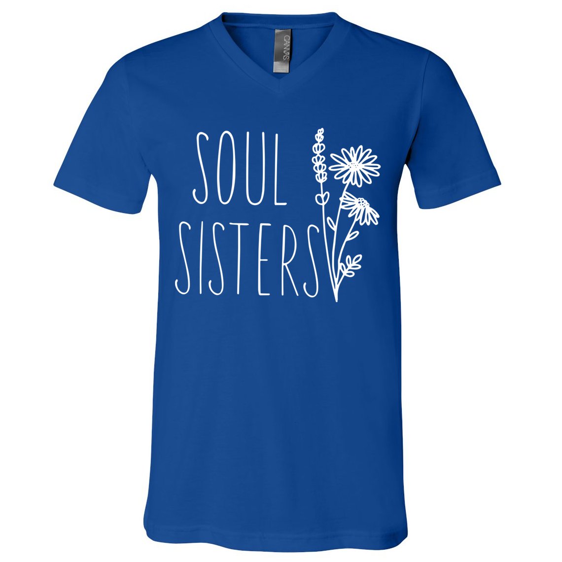 Soul Sisters Gift Best Friend Wildflower Friendship Gift V-Neck T-Shirt