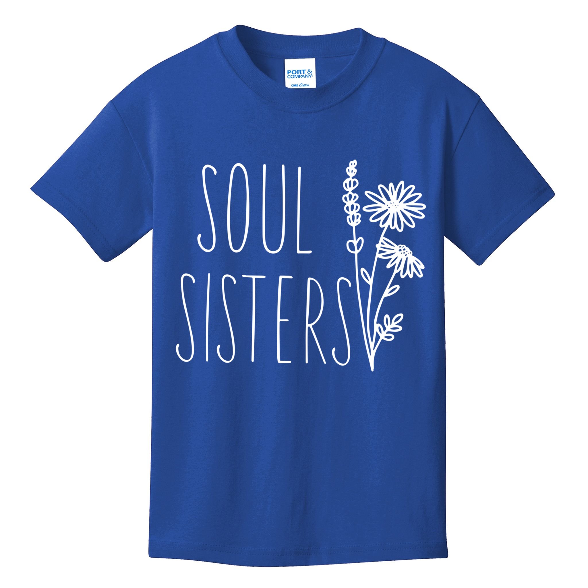Soul Sisters Gift Best Friend Wildflower Friendship Gift Kids T-Shirt