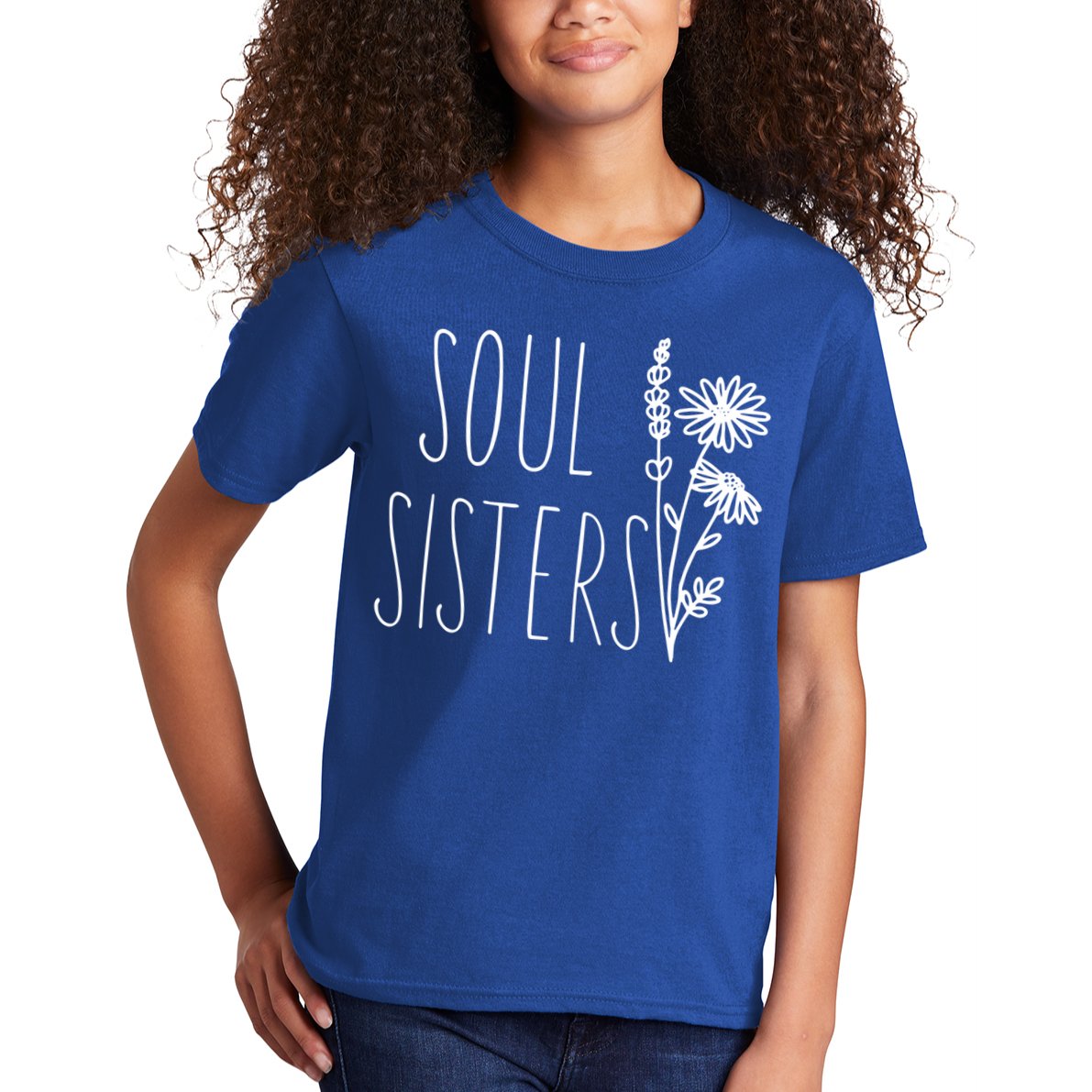Soul Sisters Gift Best Friend Wildflower Friendship Gift Kids T-Shirt