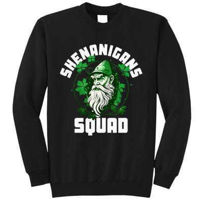 Shenanigans Squad Gnome Shamrock Matching St Patricks Day Tall Sweatshirt