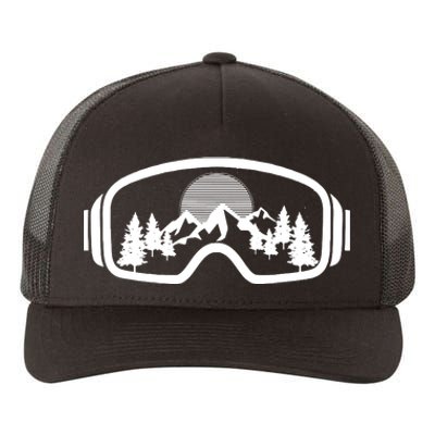 Ski Snowboard Goggles Skiing Snow Mountain Winter Gift Yupoong Adult 5-Panel Trucker Hat