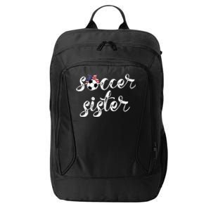 Soccer Sister Gift Football Jersey For Sibling Futbol Player City Backpack