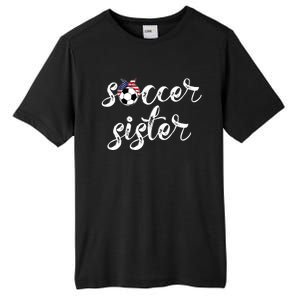 Soccer Sister Gift Football Jersey For Sibling Futbol Player Tall Fusion ChromaSoft Performance T-Shirt