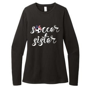 Soccer Sister Gift Football Jersey For Sibling Futbol Player Womens CVC Long Sleeve Shirt