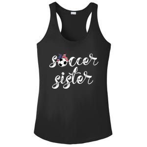 Soccer Sister Gift Football Jersey For Sibling Futbol Player Ladies PosiCharge Competitor Racerback Tank