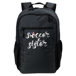 Soccer Sister Gift Football Jersey For Sibling Futbol Player Daily Commute Backpack