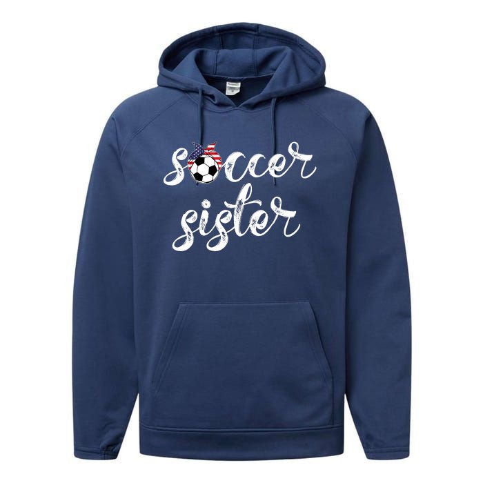 Soccer Sister Gift Football Jersey For Sibling Futbol Player Performance Fleece Hoodie