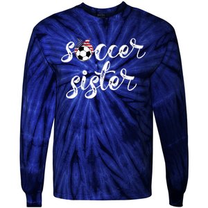 Soccer Sister Gift Football Jersey For Sibling Futbol Player Tie-Dye Long Sleeve Shirt