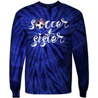 Soccer Sister Gift Football Jersey For Sibling Futbol Player Tie-Dye Long Sleeve Shirt