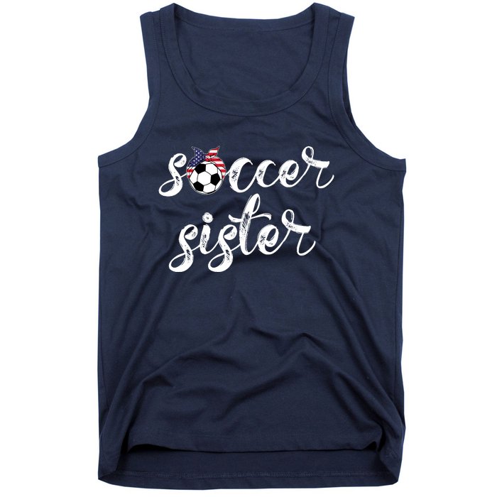 Soccer Sister Gift Football Jersey For Sibling Futbol Player Tank Top