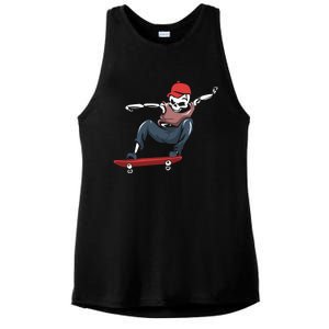 Skateboarding Skater Gift Skateboard Skeleton Gift Ladies PosiCharge Tri-Blend Wicking Tank