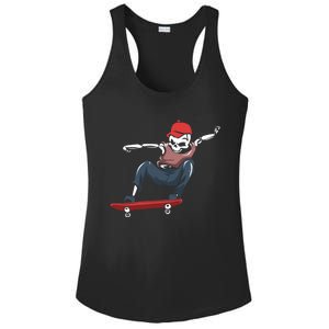 Skateboarding Skater Gift Skateboard Skeleton Gift Ladies PosiCharge Competitor Racerback Tank