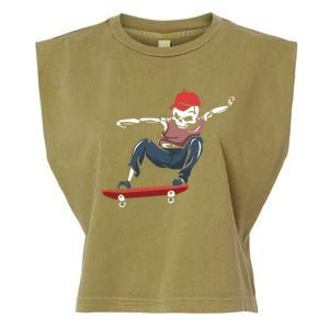 Skateboarding Skater Gift Skateboard Skeleton Gift Garment-Dyed Women's Muscle Tee