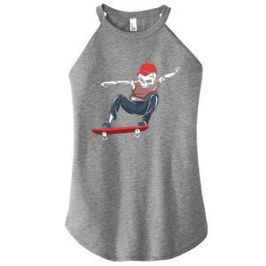 Skateboarding Skater Gift Skateboard Skeleton Gift Women's Perfect Tri Rocker Tank