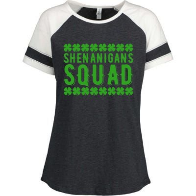 Shenanigans Squad Gnomes Green Proud Irish Enza Ladies Jersey Colorblock Tee