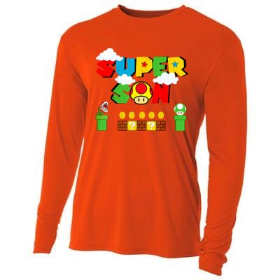 Super Son Gamer Super Retro Game Cooling Performance Long Sleeve Crew