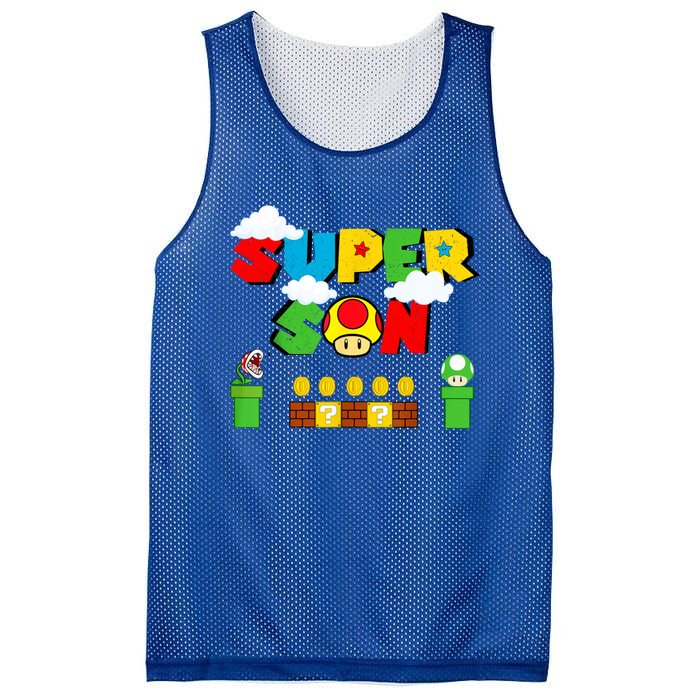 Super Son Gamer Super Retro Game Mesh Reversible Basketball Jersey Tank