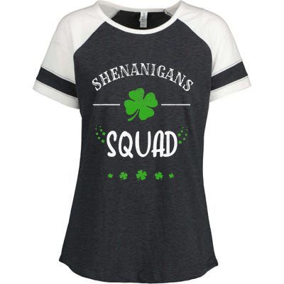 Shenanigans Squad Gnomes Green Proud Irish Enza Ladies Jersey Colorblock Tee