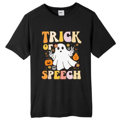 Spooky SLP Groovy Halloween Speech Language Pathologist Tall Fusion ChromaSoft Performance T-Shirt