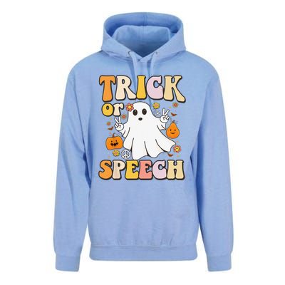 Spooky SLP Groovy Halloween Speech Language Pathologist Unisex Surf Hoodie