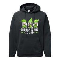 Shenanigans Squad Gnomes Green Proud Irish Performance Fleece Hoodie