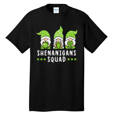 Shenanigans Squad Gnomes Green Proud Irish Tall T-Shirt