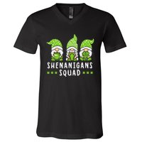 Shenanigans Squad Gnomes Green Proud Irish V-Neck T-Shirt