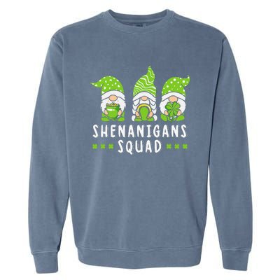 Shenanigans Squad Gnomes Green Proud Irish Garment-Dyed Sweatshirt