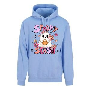 Spooky Season Ghost Retro Groovy Halloween Women Girl Unisex Surf Hoodie