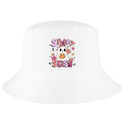 Spooky Season Ghost Retro Groovy Halloween Women Girl Cool Comfort Performance Bucket Hat
