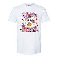 Spooky Season Ghost Retro Groovy Halloween Women Girl Softstyle CVC T-Shirt