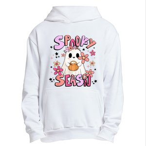 Spooky Season Ghost Retro Groovy Halloween Women Girl Urban Pullover Hoodie